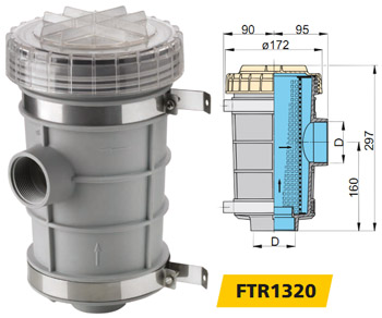 фильтр забортной воды Vetus FTR1320 фильтр забортной воды Vetus FTR1320