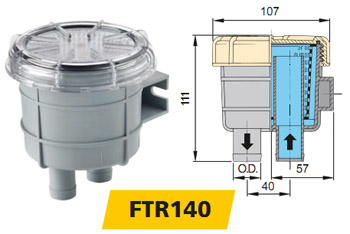 фильтр забортной воды Vetus FTR140 фильтр забортной воды Vetus FTR140