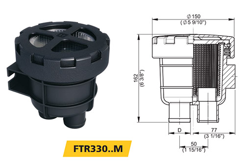 фильтр забортной воды Vetus FTR330..M фильтр забортной воды Vetus FTR330..M