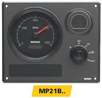 панель приборов Vetus MP21B.. приборная панель Vetus MP21BS12A