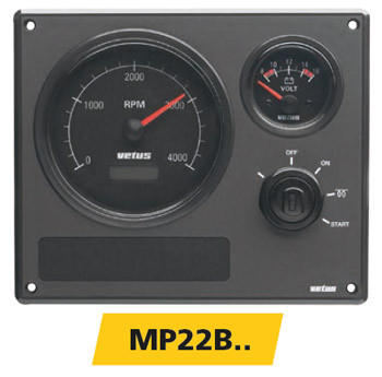 панель приборов Vetus MP22B.. приборная панель Vetus MP22BS12A MP22BS24A